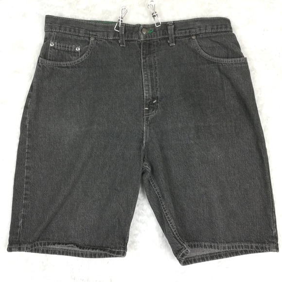 Faded Glory Other - Faded Glory Mens Shorts Denim Black Wash Bermuda Baggy Streetwear 38